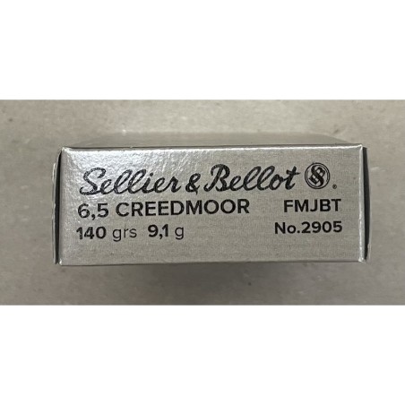 20 Munitions Sellier & Bellot FMJ BT 6,5 Creedmoor - 140gr