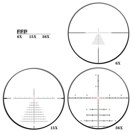 Lunette DiscoveryOpt XED 6-36x56 FFP MRAD - Zero Stop - 35 mm