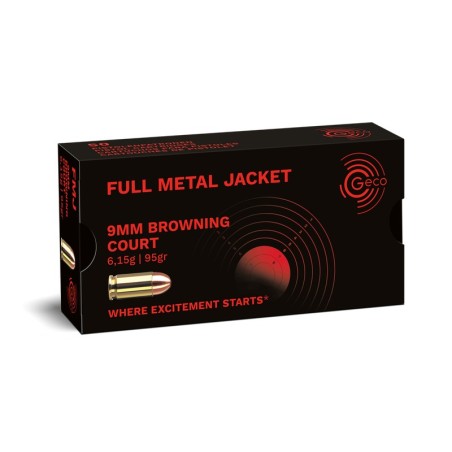 50 Munitions Geco .9 mm Browning Court | FMJ 95 gr