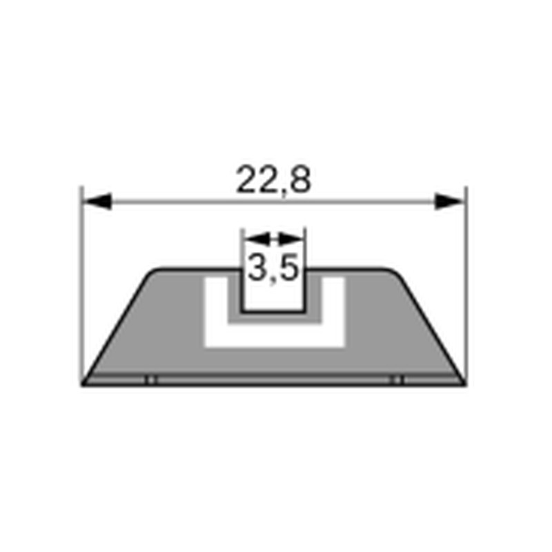 Hausse acier Glock luminescente 6.5mm 2