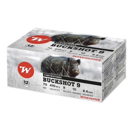 10 Munitions Winchester Buckshot 12/70 | 9 Grains