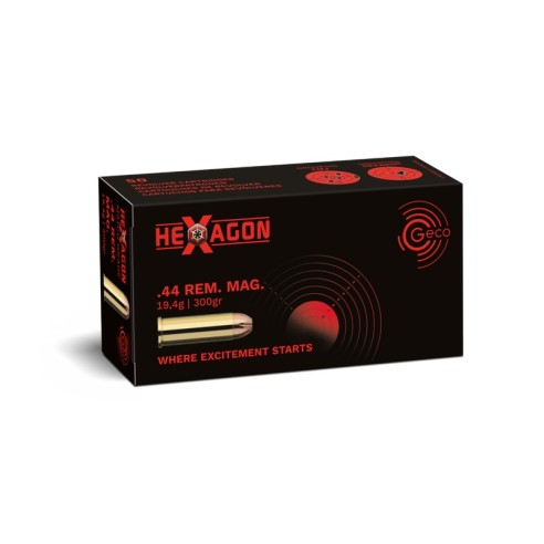 50 Munitions Geco Hexagon .44 Rem Mag | JHP 300 gr