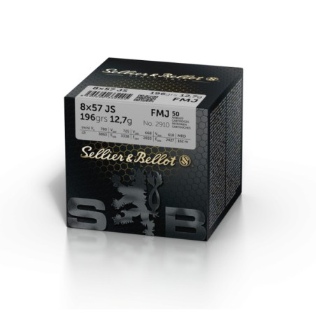 50 Munitions Sellier & Bellot .8x57 JS | FMJ 196 gr