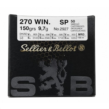 50 Munitions Sellier & Bellot 270 Win. | SP 150 gr