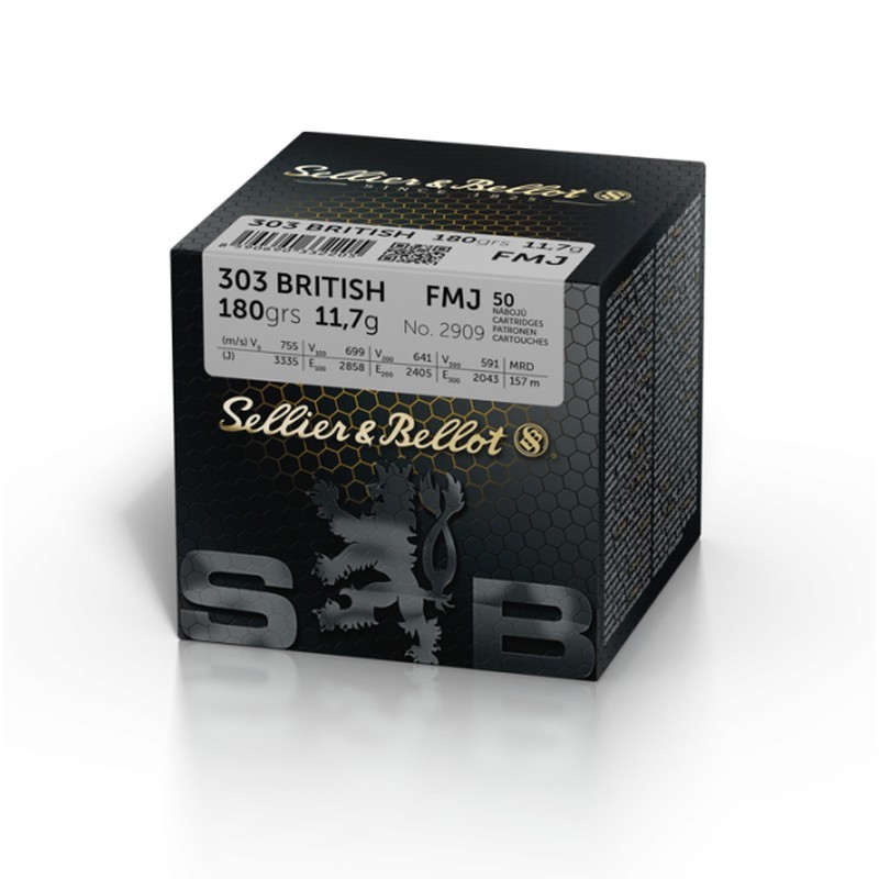 50 Munitions Sellier & Bellot 303 Bristish | FMJ 180 gr