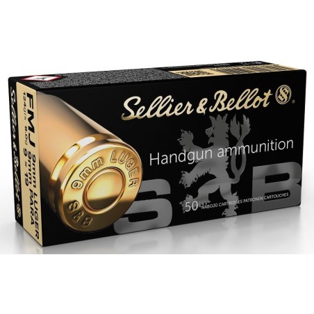 50 Munitions Sellier & Bellot - 9x19  – 124 gr FMJ